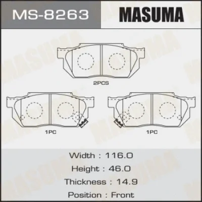 Комплект тормозных колодок MASUMA MS-8263