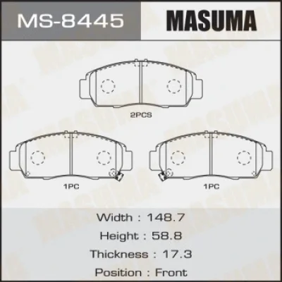 Комплект тормозных колодок MASUMA MS-8445