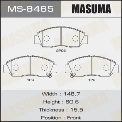Комплект тормозных колодок MASUMA MS-8465