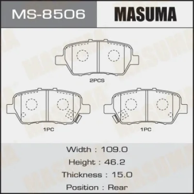 Комплект тормозных колодок MASUMA MS-8506