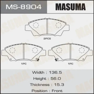 Комплект тормозных колодок MASUMA MS-8904