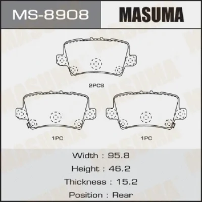 Комплект тормозных колодок MASUMA MS-8908