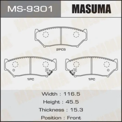 Комплект тормозных колодок MASUMA MS-9301