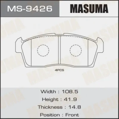 Комплект тормозных колодок MASUMA MS-9426