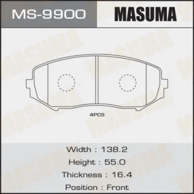 Комплект тормозных колодок MASUMA MS-9900