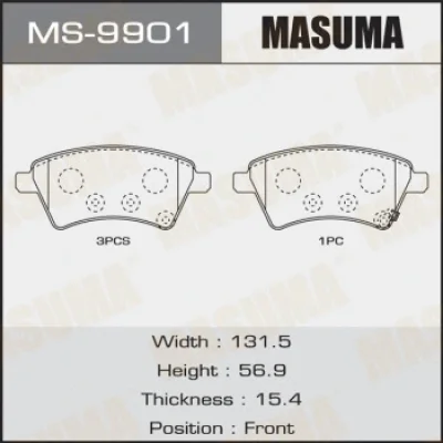 Комплект тормозных колодок MASUMA MS-9901