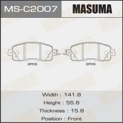 Комплект тормозных колодок MASUMA MS-C2007