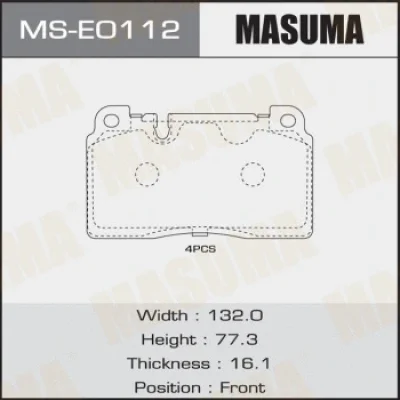 Комплект тормозных колодок MASUMA MS-E0112