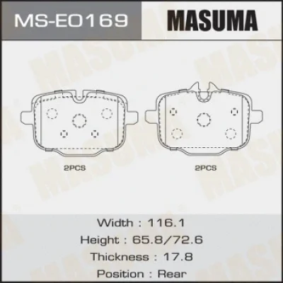 Комплект тормозных колодок MASUMA MS-E0169