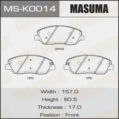 MS-K0014 MASUMA Комплект тормозных колодок