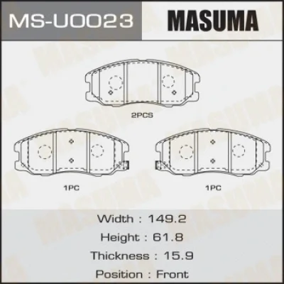 Комплект тормозных колодок MASUMA MS-U0023