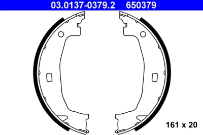 Комплект тормозных колодок, стояночная тормозная система ATE 03.0137-0379.2
