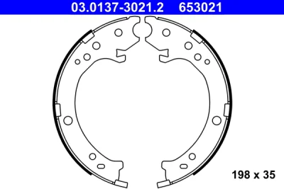 Комплект тормозных колодок, стояночная тормозная система ATE 03.0137-3021.2