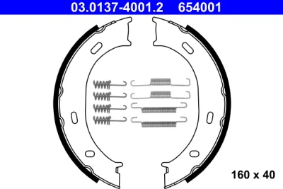 Комплект тормозных колодок, стояночная тормозная система ATE 03.0137-4001.2