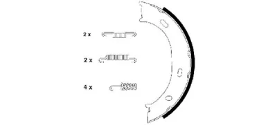 H7995 BEHR/HELLA/PAGID Комплект тормозных колодок, стояночная тормозная система