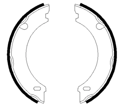 H8965 BEHR/HELLA/PAGID Комплект тормозных колодок, стояночная тормозная система