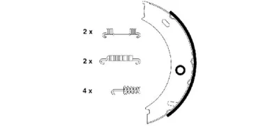 H9470 BEHR/HELLA/PAGID Комплект тормозных колодок, стояночная тормозная система