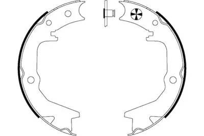 H9735 BEHR/HELLA/PAGID Комплект тормозных колодок, стояночная тормозная система