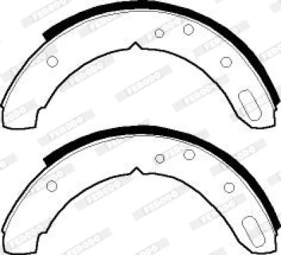 FSB348R FERODO Комплект тормозных колодок, стояночная тормозная система