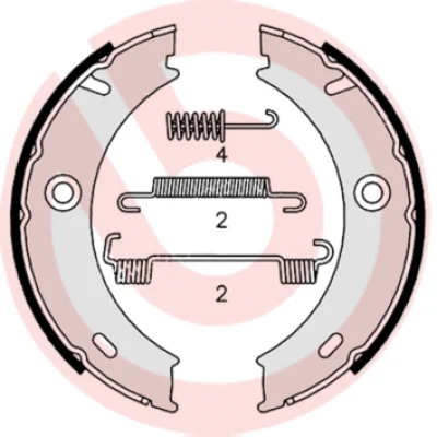 S 50 512 BREMBO Комплект тормозных колодок, стояночная тормозная система