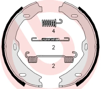 S 50 518 BREMBO Комплект тормозных колодок, стояночная тормозная система