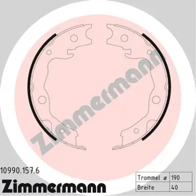 Комплект тормозных колодок, стояночная тормозная система ZIMMERMANN 10990.157.6
