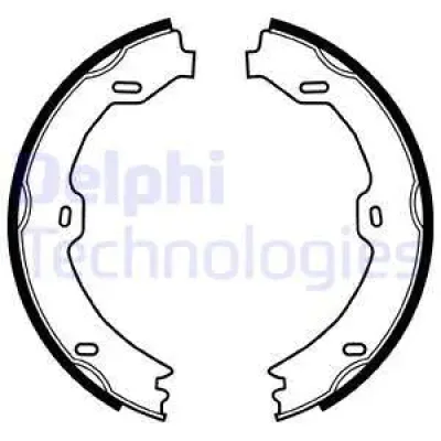 Комплект тормозных колодок, стояночная тормозная система DELPHI LS1923