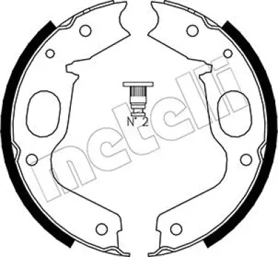 Комплект тормозных колодок, стояночная тормозная система METELLI 53-0264