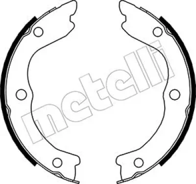 Комплект тормозных колодок, стояночная тормозная система METELLI 53-0293