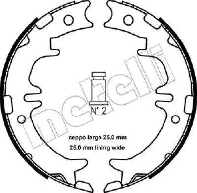 Комплект тормозных колодок, стояночная тормозная система METELLI 53-0439