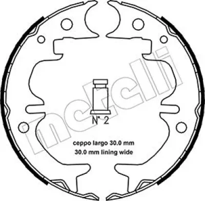 Комплект тормозных колодок, стояночная тормозная система METELLI 53-0444
