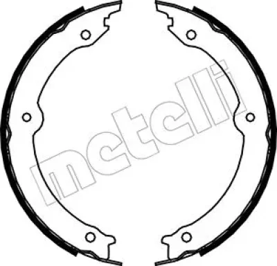 Комплект тормозных колодок, стояночная тормозная система METELLI 53-0451
