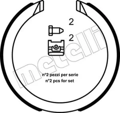 53-0491K METELLI Комплект тормозных колодок, стояночная тормозная система