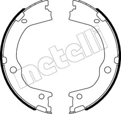 Комплект тормозных колодок, стояночная тормозная система METELLI 53-0498