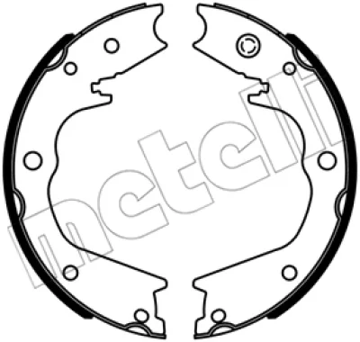 Комплект тормозных колодок, стояночная тормозная система METELLI 53-0733