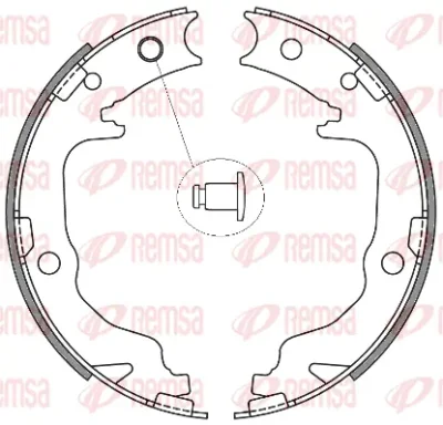 4641.00 REMSA Комплект тормозных колодок, стояночная тормозная система