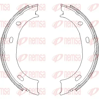 4710.00 REMSA Комплект тормозных колодок, стояночная тормозная система