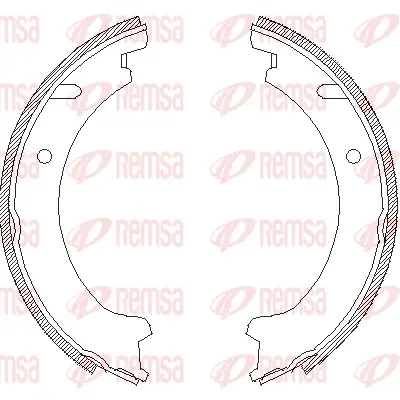Комплект тормозных колодок, стояночная тормозная система REMSA 4721.00