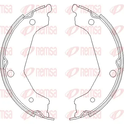 4732.00 REMSA Комплект тормозных колодок, стояночная тормозная система