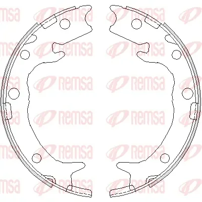 4737.00 REMSA Комплект тормозных колодок, стояночная тормозная система