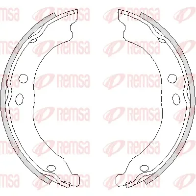 Комплект тормозных колодок, стояночная тормозная система REMSA 4750.00