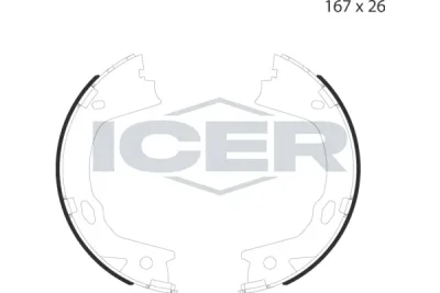 79PB4055 C ICER Комплект тормозных колодок, стояночная тормозная система