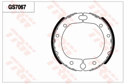 GS7067 TRW Комплект тормозных колодок, стояночная тормозная система