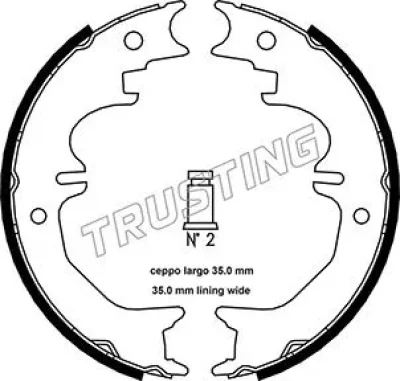 115.313 TRUSTING Комплект тормозных колодок, стояночная тормозная система