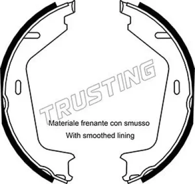 Комплект тормозных колодок, стояночная тормозная система TRUSTING 127.275