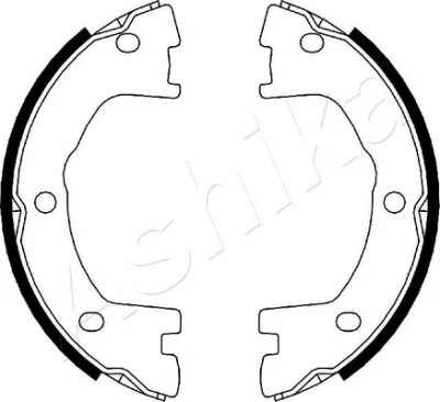 55-00-0231 ASHIKA Комплект тормозных колодок, стояночная тормозная система