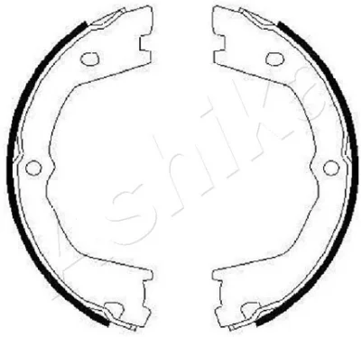 55-00-0232 ASHIKA Комплект тормозных колодок, стояночная тормозная система