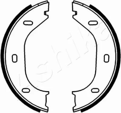 55-00-0233 ASHIKA Комплект тормозных колодок, стояночная тормозная система