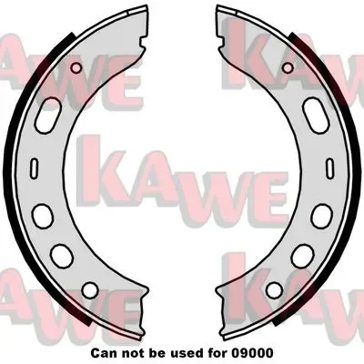 09510 KAWE Комплект тормозных колодок, стояночная тормозная система