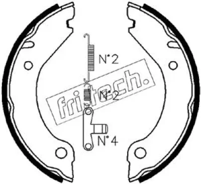 1127.267K FRI.TECH. Комплект тормозных колодок, стояночная тормозная система